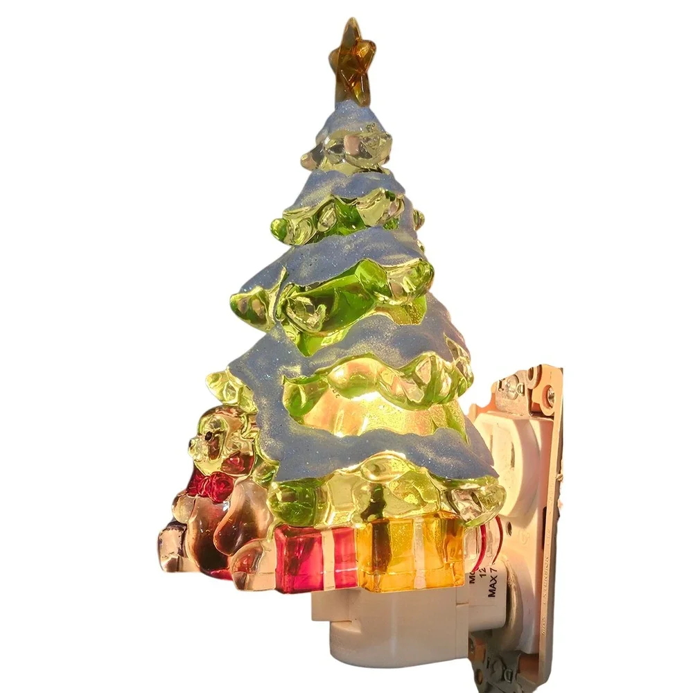 Christmas Tree Night Light‎ Teddy Bear Gifts Plug In Holiday Decor